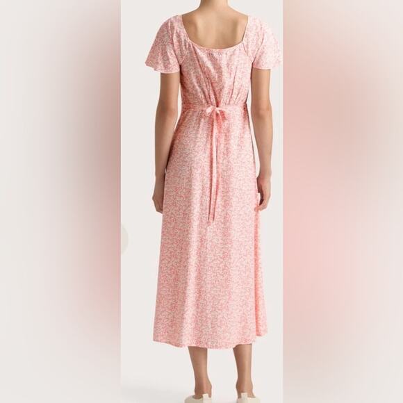 Faithfull The Brand Aurelie Midi Dress Calla red and white size 4 - Picture 2 of 10